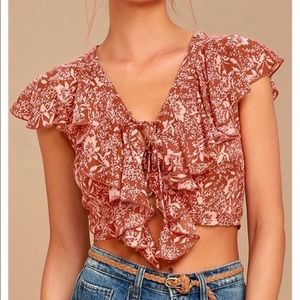 NWT Amuse Society Solana Crop Top Size Small